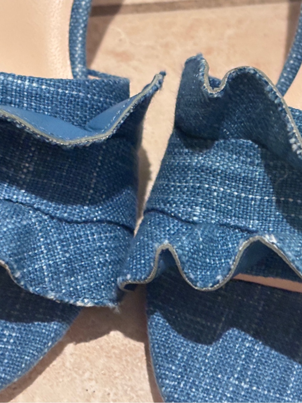 NWT Loeffler Randall Indigo denim blue vera heels mule - Picture 10 of 11